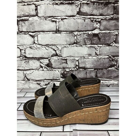 Donald Pliner Shera Copper Metallic Straps Cork Wedge Sandals Women 7.5M US/38EU - Picture 9 of 16